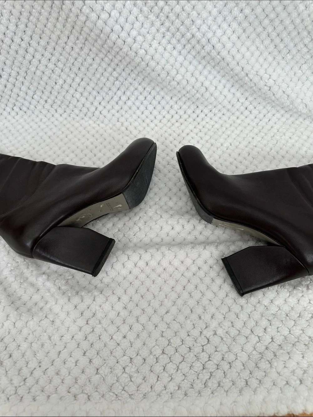 Classic Over-the-Knee Leather Boots in Dark Brown